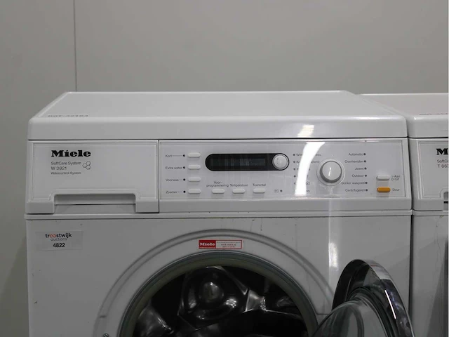 Miele w 3821 softcare system wasmachine & miele t 8633 c softcare system wasdroger - afbeelding 2 van  7