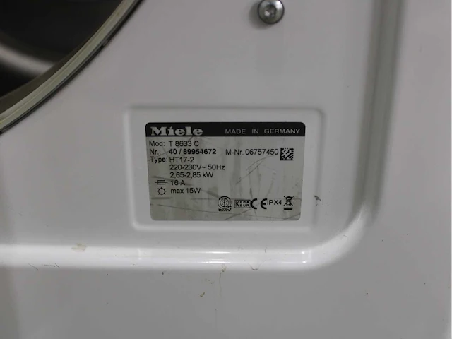 Miele w 3821 softcare system wasmachine & miele t 8633 c softcare system wasdroger - afbeelding 7 van  7