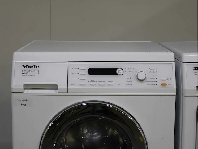 Miele w 3821 softcare system wasmachine & miele t 8841 c softcare system wasdroger - afbeelding 3 van  8