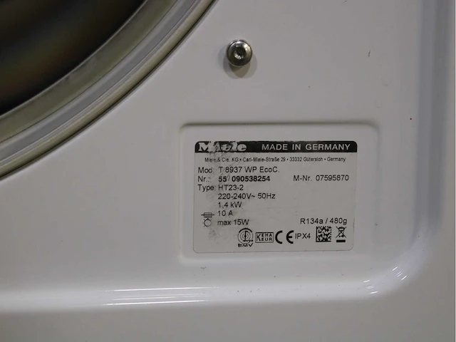 Miele w 3821 softcare system wasmachine & miele t 8841 c softcare system wasdroger - afbeelding 8 van  8