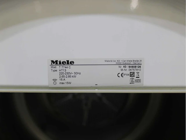 Miele w 3821 softcare system wasmachines & miele t 7744 c softcare system wasdrogers - afbeelding 8 van  8