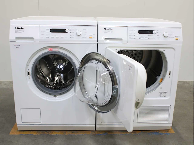 Miele w 3821 softcare system wasmachines & miele t 8847 wp softcare system ecocomfort wasdrogers - afbeelding 2 van  8