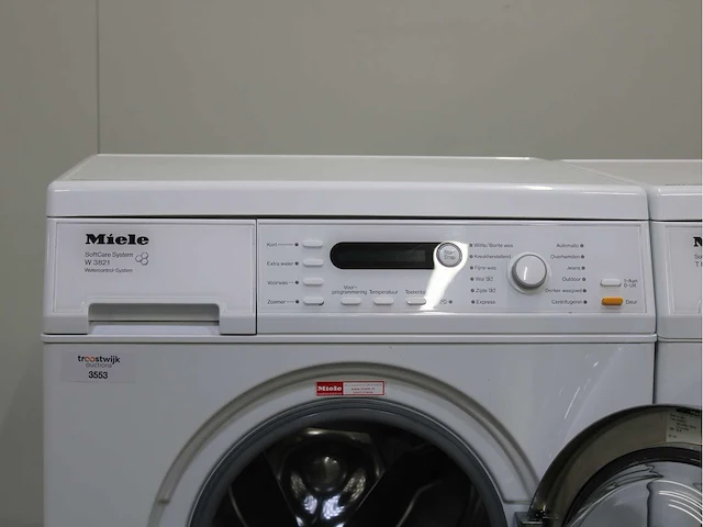 Miele w 3821 softcare system wasmachines & miele t 8847 wp softcare system ecocomfort wasdrogers - afbeelding 3 van  8