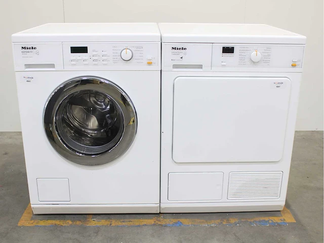Miele w 3825 softcare system wasmachine & miele t 8164 wp softcare system ecocomfort wasdroger - afbeelding 1 van  8