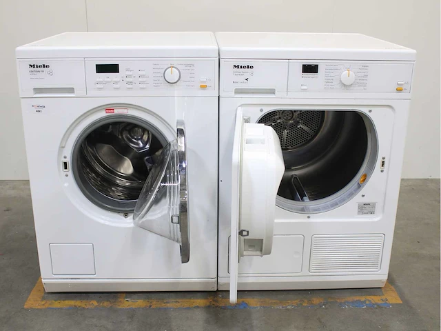 Miele w 3825 softcare system wasmachine & miele t 8164 wp softcare system ecocomfort wasdroger - afbeelding 2 van  8