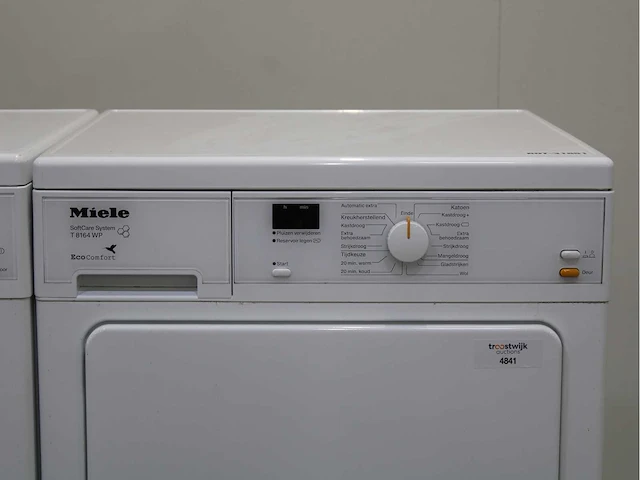 Miele w 3825 softcare system wasmachine & miele t 8164 wp softcare system ecocomfort wasdroger - afbeelding 6 van  8