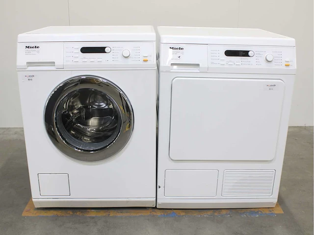 Miele w 3825 softcare system wasmachine & miele t 8827 wp softcare system ecocomfort wasdroger - afbeelding 1 van  8
