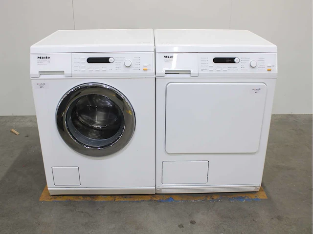 Miele w 3825 softcare system wasmachine & miele t 8861 wp edition 111 wasdroger - afbeelding 1 van  8