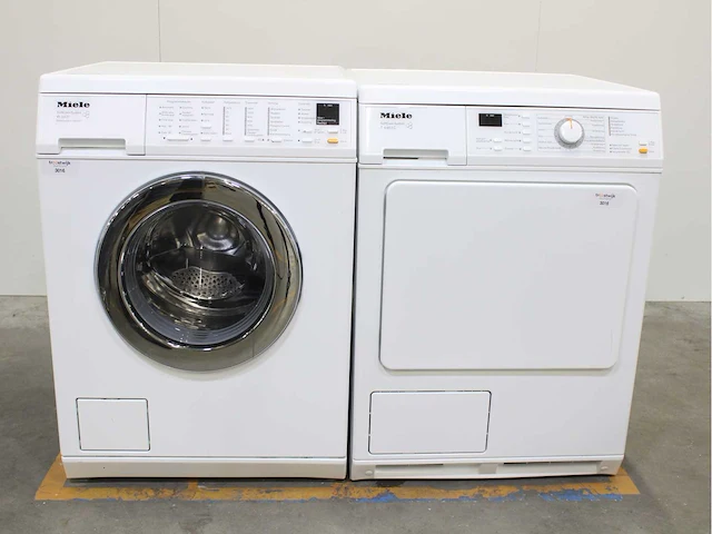 Miele w 3831 softcare system wasmachines & miele t 4463 c softcare system wasdrogers - afbeelding 1 van  8