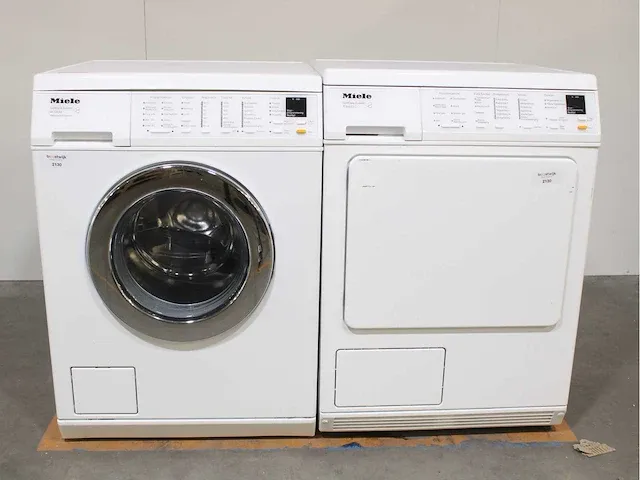 Miele w 3833 softcare system wasmachine & miele t 8433 c softcare system droger - afbeelding 1 van  8