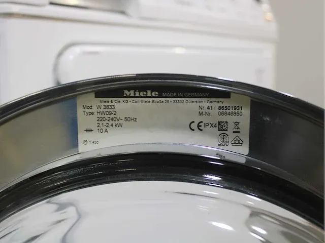 Miele w 3833 softcare system wasmachine & miele t 8433 c softcare system droger - afbeelding 5 van  8