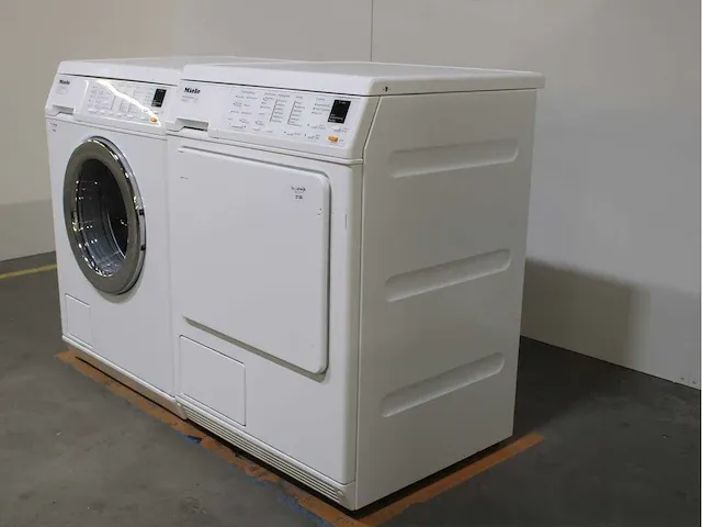 Miele w 3833 softcare system wasmachine & miele t 8433 c softcare system droger - afbeelding 7 van  8