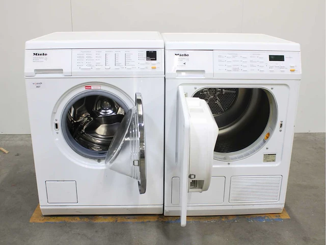 Miele w 3833 softcare system wasmachine & miele t 8937 wp softcare system ecocomfort wasdroger - afbeelding 2 van  8