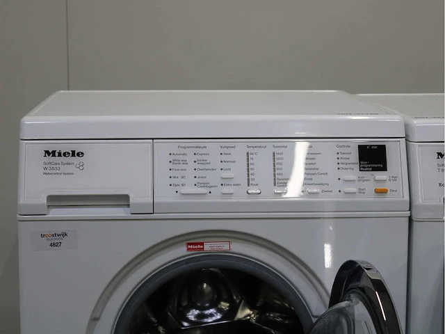 Miele w 3833 softcare system wasmachine & miele t 8937 wp softcare system ecocomfort wasdroger - afbeelding 3 van  8