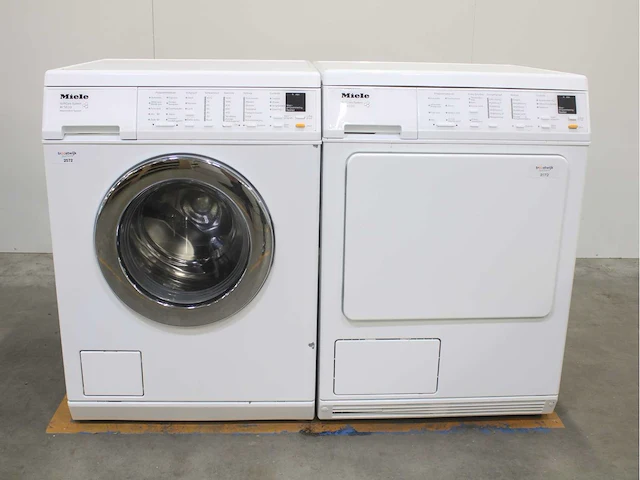 Miele w 3833 softcare system wasmachines & miele t 8433 c softcare system wasdrogers - afbeelding 1 van  8