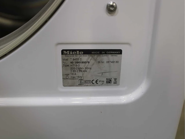 Miele w 3833 softcare system wasmachines & miele t 8433 c softcare system wasdrogers - afbeelding 8 van  8