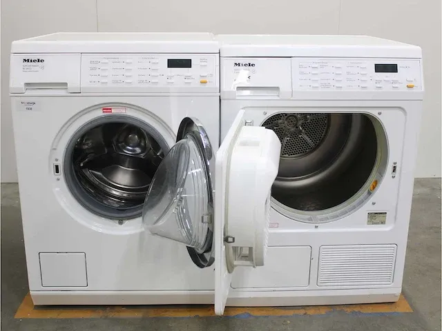 Miele w 3933 softcare system wasmachine & miele t 8937 wp softcare system ecocomfort droger - afbeelding 2 van  8