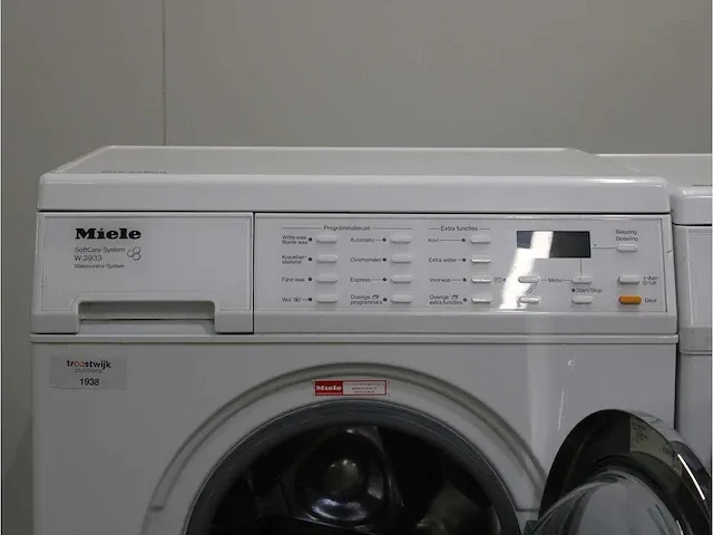 Miele w 3933 softcare system wasmachine & miele t 8937 wp softcare system ecocomfort droger - afbeelding 3 van  8