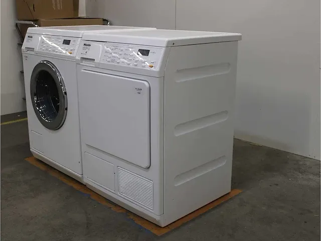 Miele w 3933 softcare system wasmachine & miele t 8937 wp softcare system ecocomfort droger - afbeelding 7 van  8