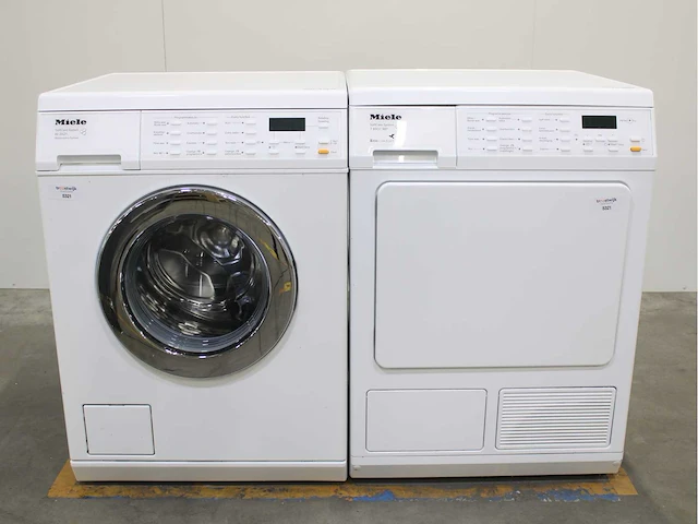 Miele w 3933 softcare system wasmachine & miele t 8937 wp softcare system ecocomfort wasdroger - afbeelding 1 van  8