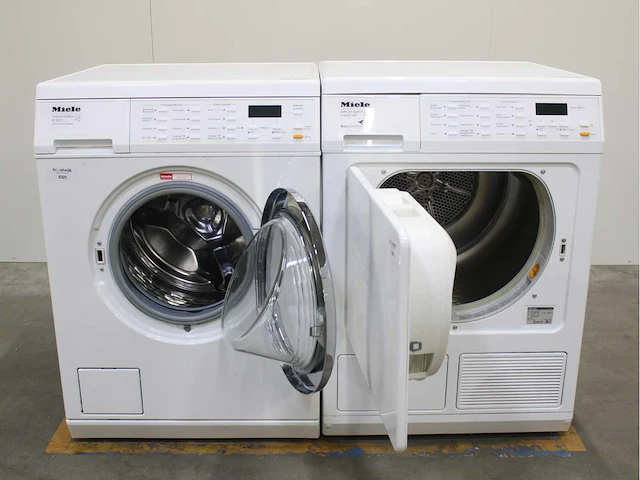 Miele w 3933 softcare system wasmachine & miele t 8937 wp softcare system ecocomfort wasdroger - afbeelding 2 van  8