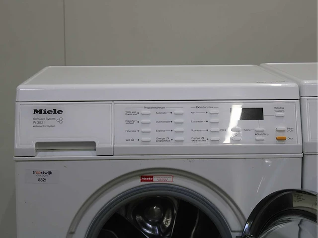 Miele w 3933 softcare system wasmachine & miele t 8937 wp softcare system ecocomfort wasdroger - afbeelding 3 van  8