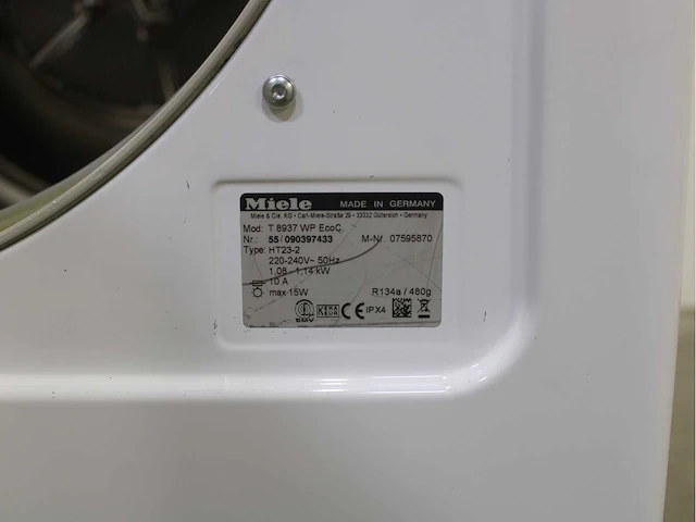 Miele w 3933 softcare system wasmachine & miele t 8937 wp softcare system ecocomfort wasdroger - afbeelding 8 van  8