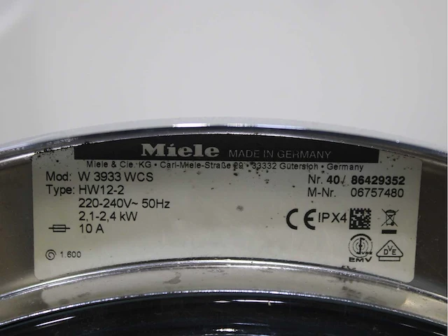 Miele w 3933 softcare system wasmachines - afbeelding 4 van  6
