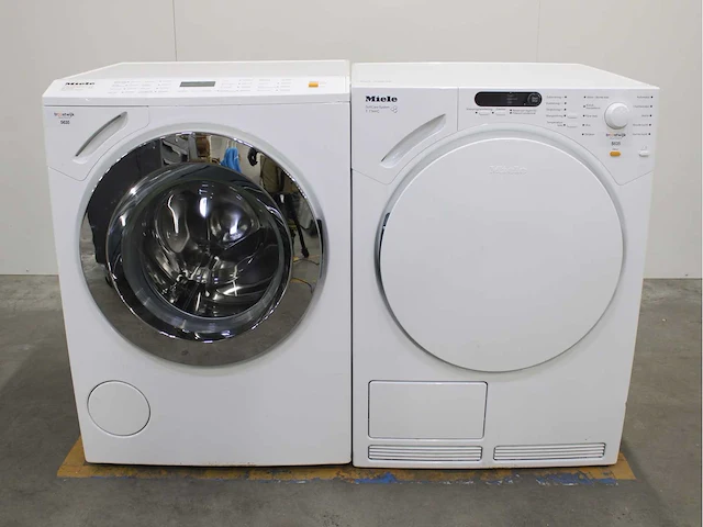 Miele w 4446 softcare system wasmachine & miele t 7744 c softcare system wasdroger - afbeelding 1 van  8