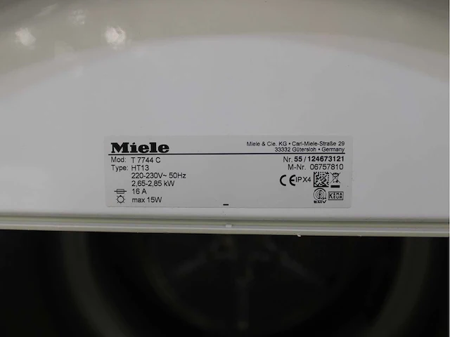 Miele w 4446 softcare system wasmachine & miele t 7744 c softcare system wasdroger - afbeelding 8 van  8