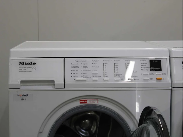 Miele w 5345 softcare system wasmachine & miele t 8433 c softcare system droger - afbeelding 3 van  8