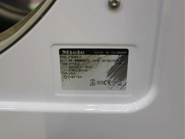 Miele w 5445 softcare system wasmachine & miele t 8463 c softcare system wasdroger - afbeelding 7 van  7