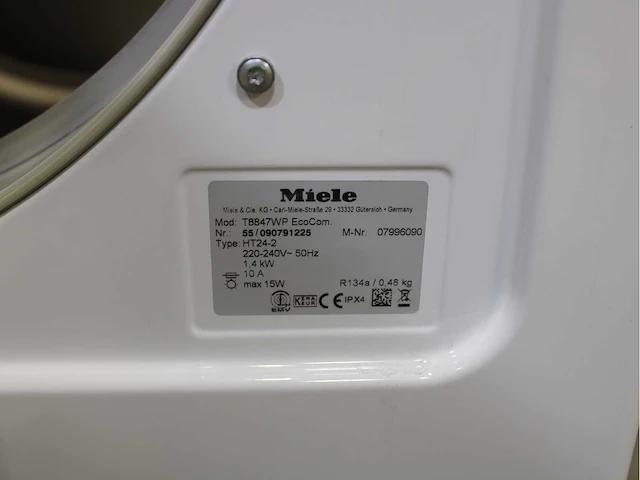 Miele w 5445 softcare system wasmachines & miele t 8847 wp softcare system ecocomfort wasdrogers - afbeelding 8 van  8