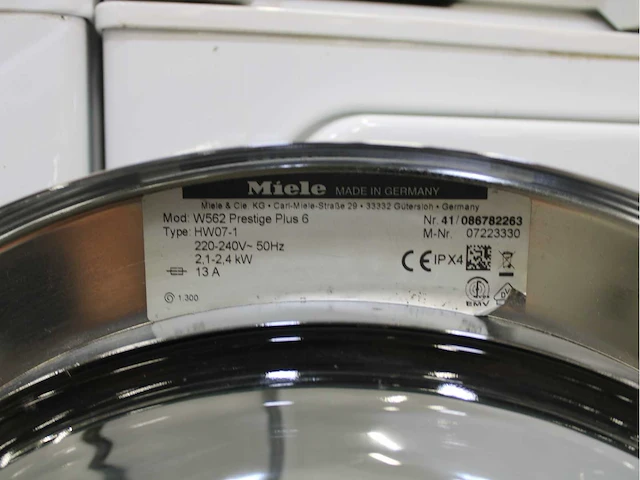 Miele w 562 prestige plus 6 wasmachine & miele t 4263 c softcare system wasdroger - afbeelding 5 van  8