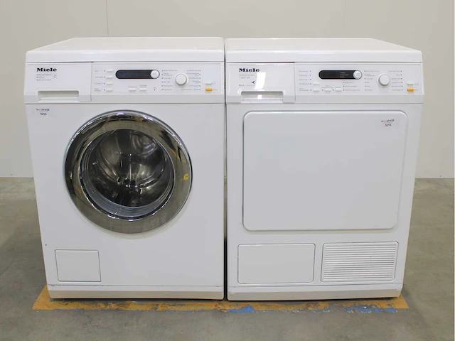 Miele w 5723 softcare system wasmachine & miele t 8827 wp softcare system ecocomfort wasdroger - afbeelding 1 van  8