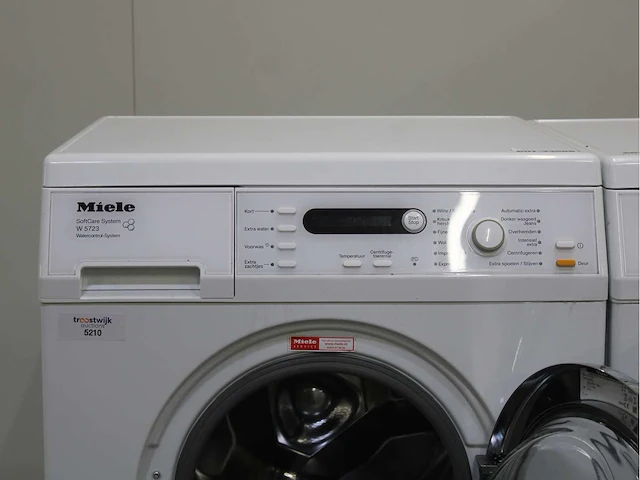 Miele w 5723 softcare system wasmachine & miele t 8827 wp softcare system ecocomfort wasdroger - afbeelding 3 van  8
