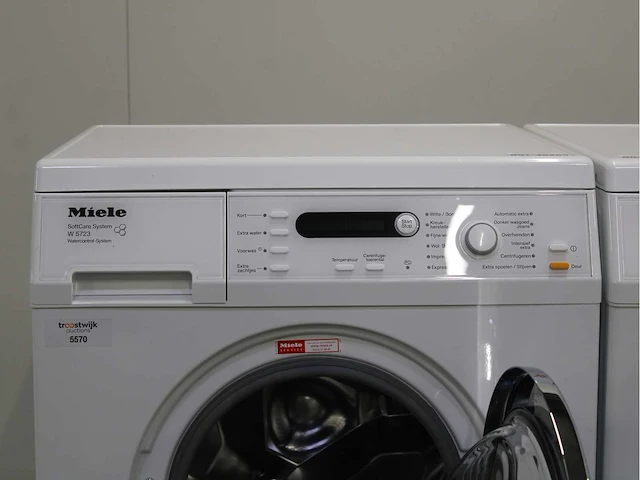 Miele w 5723 softcare system wasmachine & miele t 8937 wp softcare system ecocomfort wasdroger - afbeelding 3 van  7