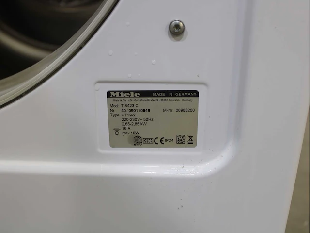 Miele w 5723 softcare system wasmachines & miele t 8423 c softcare system wasdrogers - afbeelding 8 van  8
