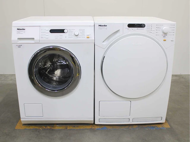 Miele w 5736 softcare system wasmachine & miele t 7744 c softcare system wasdroger - afbeelding 1 van  8