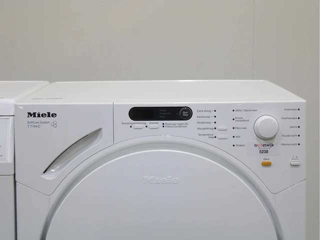 Miele w 5736 softcare system wasmachine & miele t 7744 c softcare system wasdroger - afbeelding 6 van  8