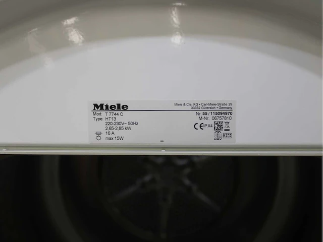 Miele w 5736 softcare system wasmachine & miele t 7744 c softcare system wasdroger - afbeelding 8 van  8