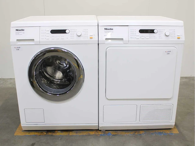 Miele w 5736 softcare system wasmachine & miele t 8827 wp softcare system ecocomfort wasdroger - afbeelding 1 van  8