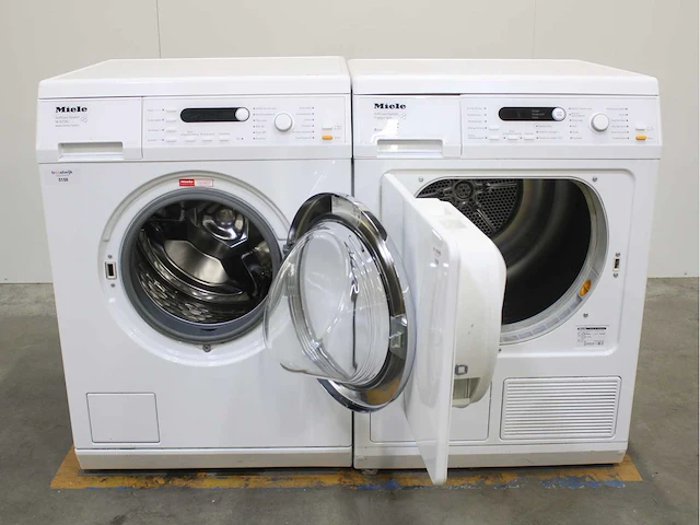 Miele w 5736 softcare system wasmachine & miele t 8827 wp softcare system ecocomfort wasdroger - afbeelding 2 van  8