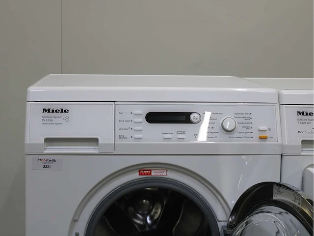 Miele w 5736 softcare system wasmachines & miele t 8823 c softcare system wasdrogers - afbeelding 3 van  8