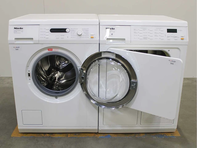 Miele w 5741 softcare system wasmachine & miele t 8937 wp softcare system ecocomfort wasdroger - afbeelding 2 van  8
