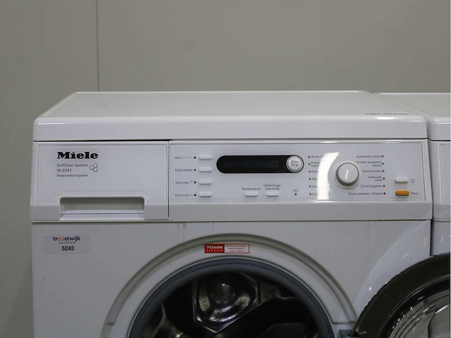 Miele w 5741 softcare system wasmachine & miele t 8937 wp softcare system ecocomfort wasdroger - afbeelding 3 van  8