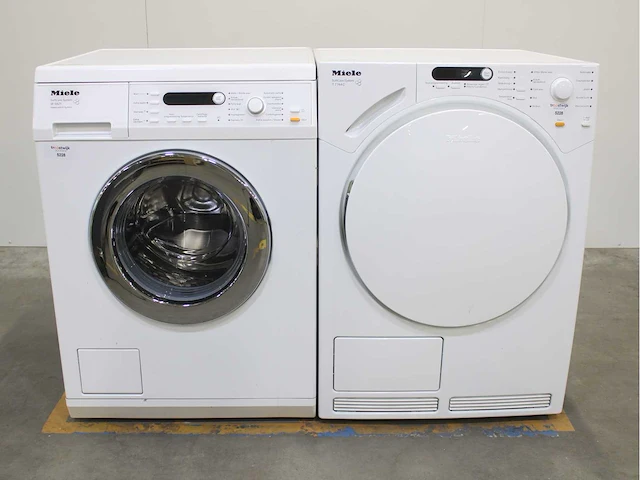 Miele w 5821 softcare system wasmachine & miele t 7744 c softcare system wasdroger - afbeelding 1 van  8