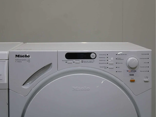 Miele w 5821 softcare system wasmachine & miele t 7744 c softcare system wasdroger - afbeelding 6 van  8