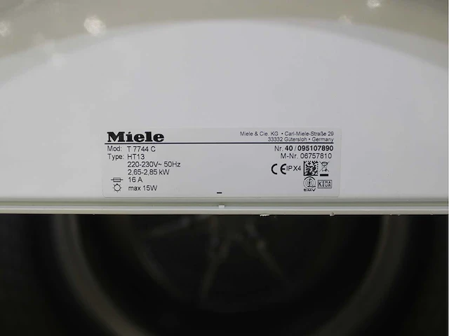 Miele w 5821 softcare system wasmachine & miele t 7744 c softcare system wasdroger - afbeelding 8 van  8