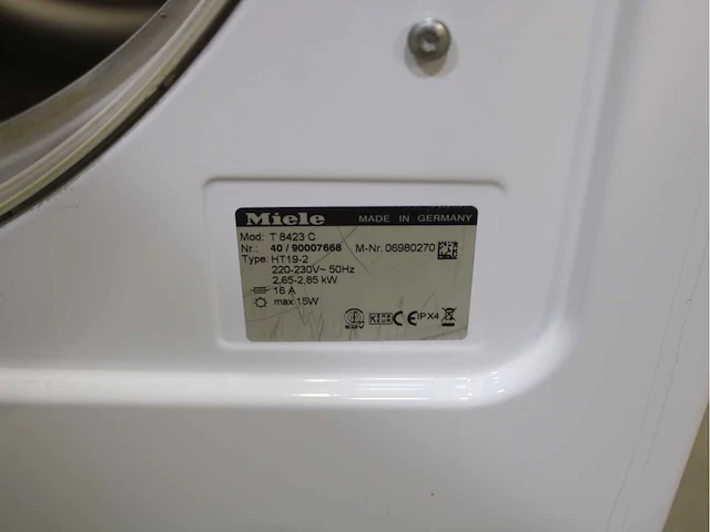 Miele w 5821 softcare system wasmachine & miele t 8423 c softcare system wasdroger - afbeelding 8 van  8